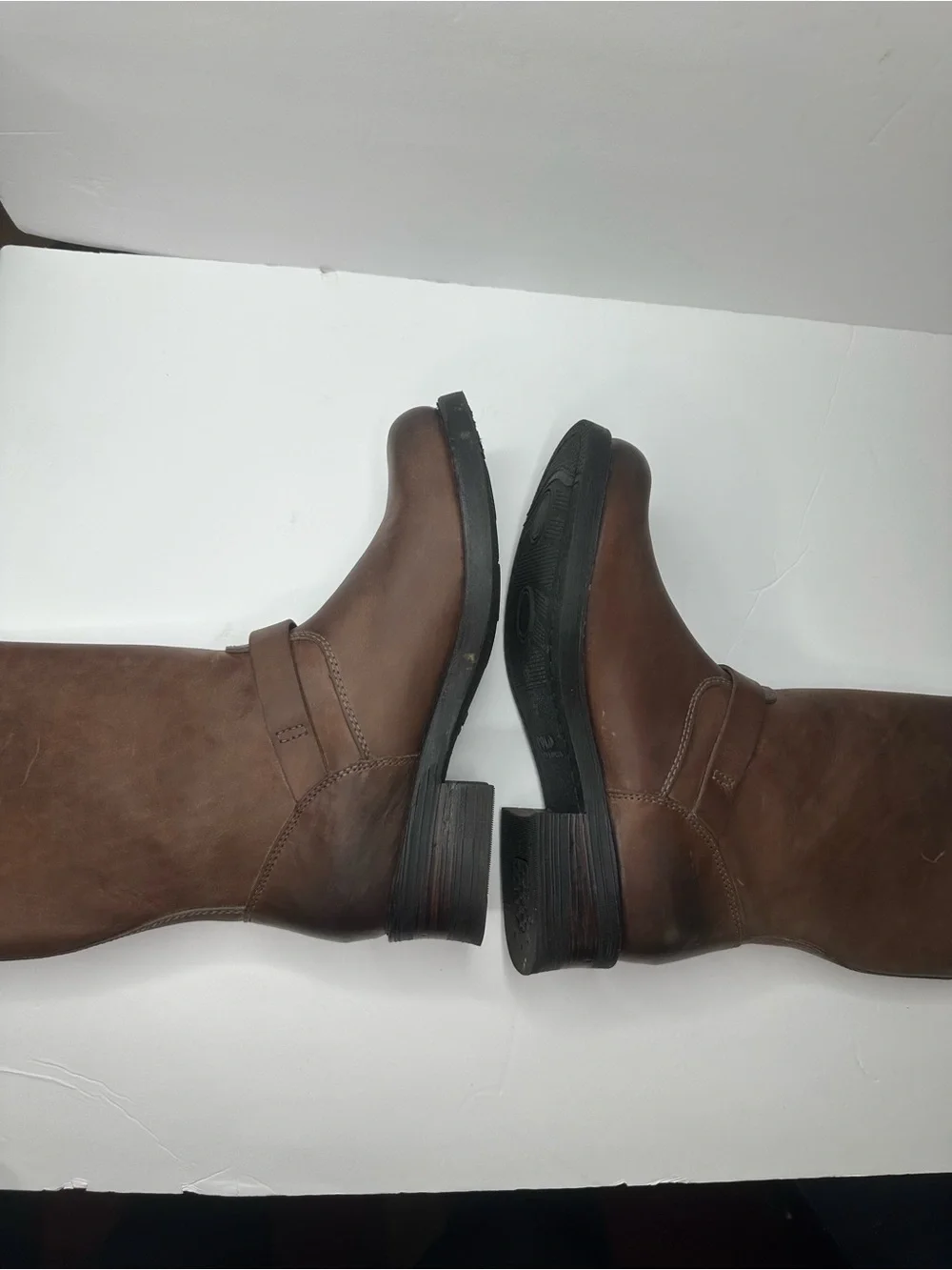 Polo by Ralph Lauren Brown Leather Harness Mid-Calf Boots